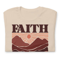 Close Up Of A Cream Faith Can Move Mountains T-shirt