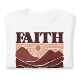 Close Up Of A White Faith Can Move Mountains T-shirt