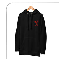 Front View Of Jesus Is King Hoodie In Black On Hanger