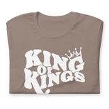Front View Of A King Of Kings Tee Shirt In Pebble