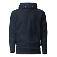 Front View Of A Live By Faith Not By Sight Hoodie In Navy