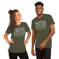 Couple Wearing A Military Green St. Pope John Paul II T-shirt 