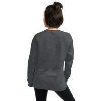 Back View Of A Woman Wearing A Heather Grey Hope Sweatshirt